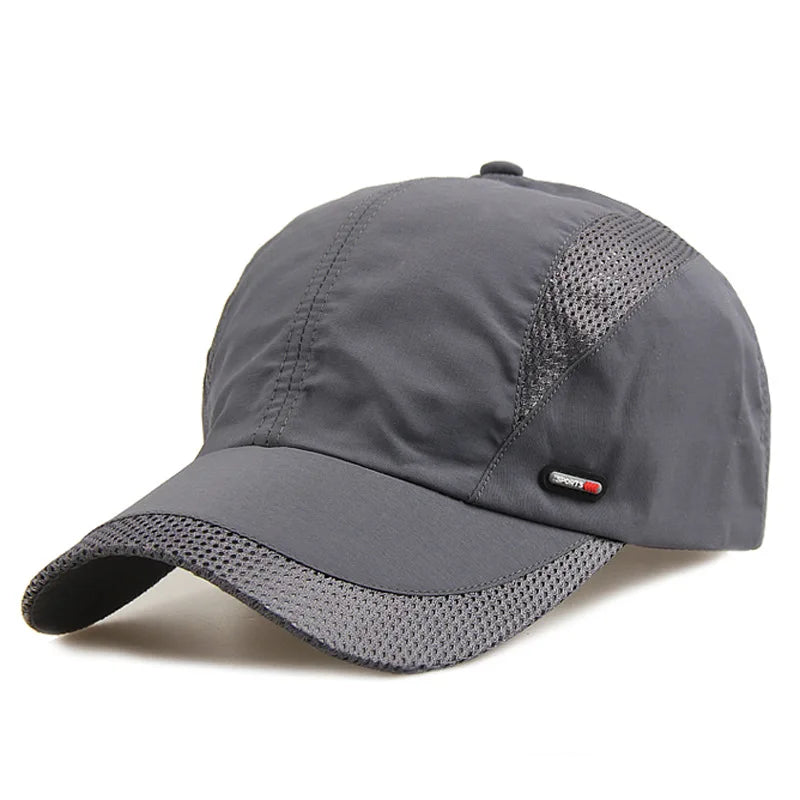 Quick‑Dry Mesh Sports Cap E10 Dark Gray 56-60cm Hats