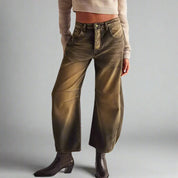Parisian Muse Wide Leg Jeans Brown