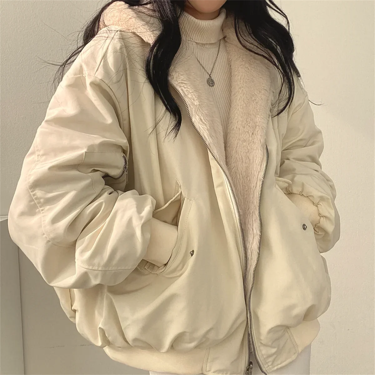 Two-way Hooded Jacket Jacket