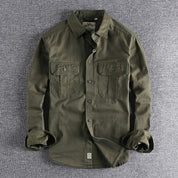 Archie | Classic Worker Shirt Military Green Shirt