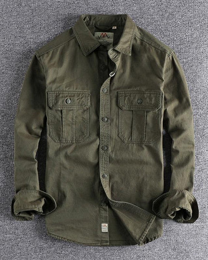 Archie | Classic Worker Shirt Military Green Shirt