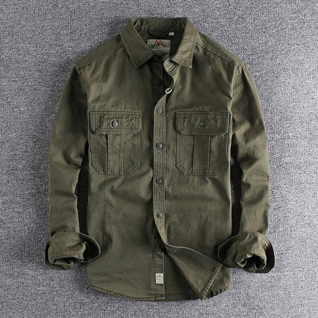 Archie | Classic Worker Shirt Military Green Shirt