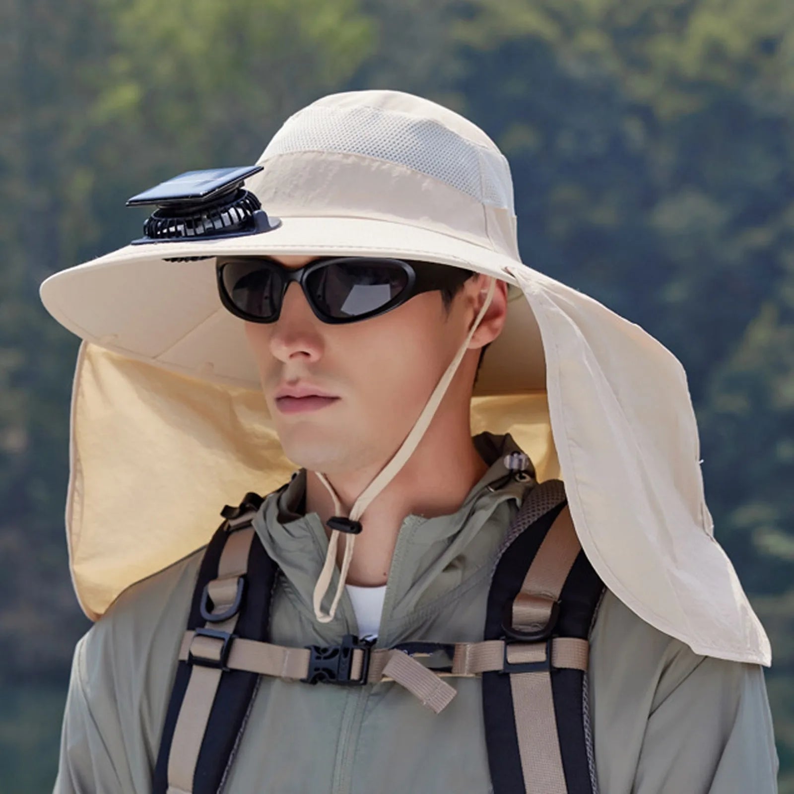 Solar-Powered Cooling Fan Hat Hats