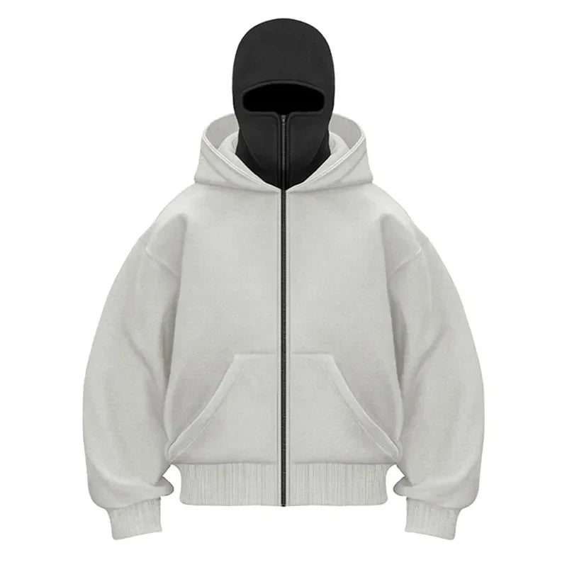 Benj™ | Urban Tactical Mask Hoodie Gray Jackets