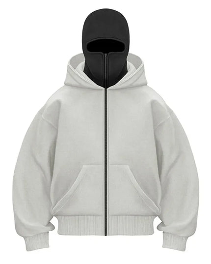 Benj™ | Urban Tactical Mask Hoodie Gray Jackets