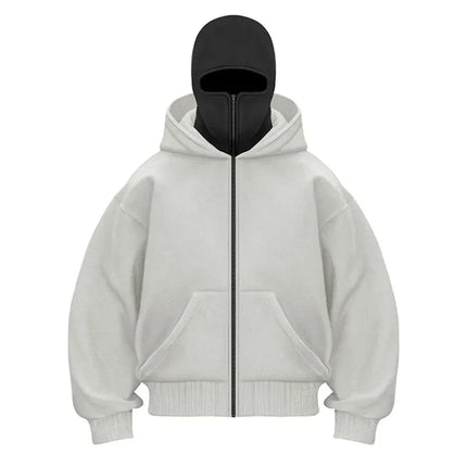 Benj™ | Urban Tactical Mask Hoodie Gray Jackets