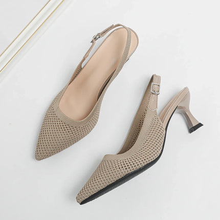 Maya | Elegant and Comfortable Mid-Heel Shoes Beige Shoes & Sandals