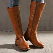 Women Leather Knee High Boots Boots