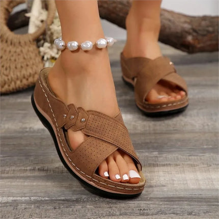 Celeste™ - Genuine Leather Tassel Moccasins Camel Sandals