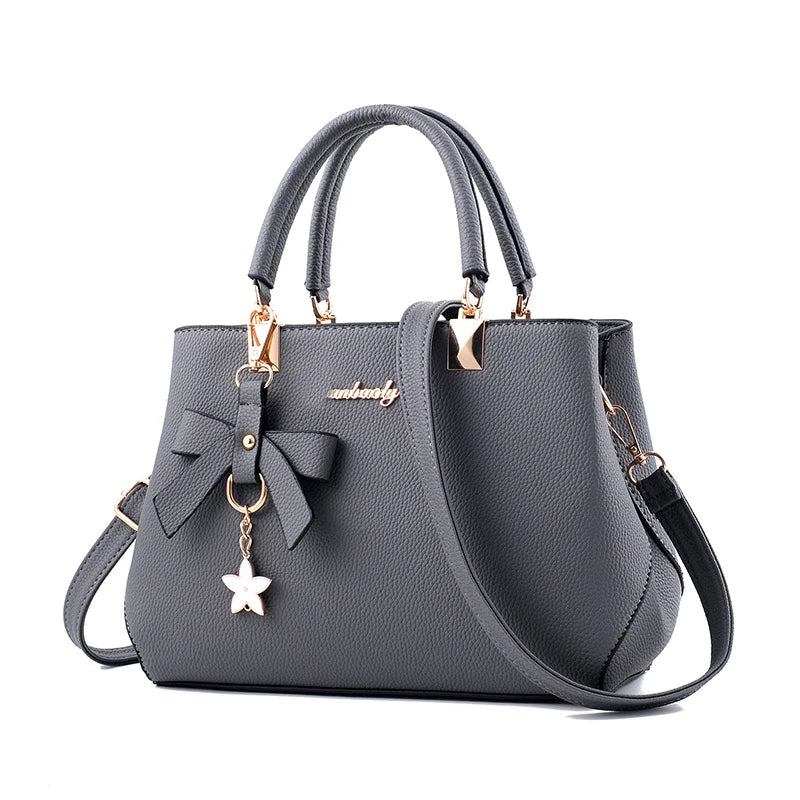 Elegant Women's Messenger Bag with Flower Pendant Shoulder Bags
