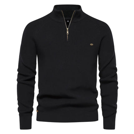 Max | Stylish Zip-Up Sweater Black