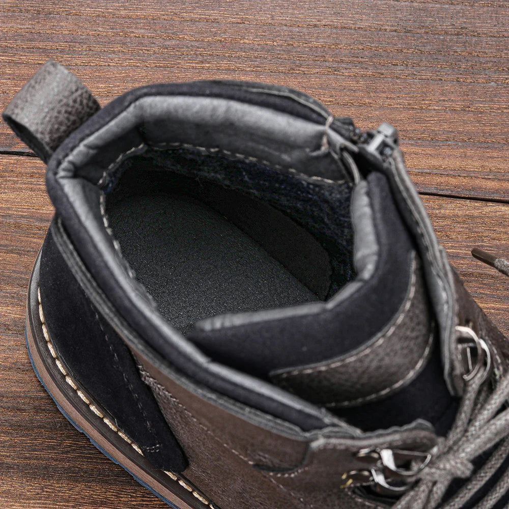 Frontier Leather Boots Durable Comfort Non Slip Sole for Men Boots