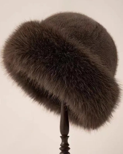 Eleganza Fiorentina Fur Hat Brown Hats