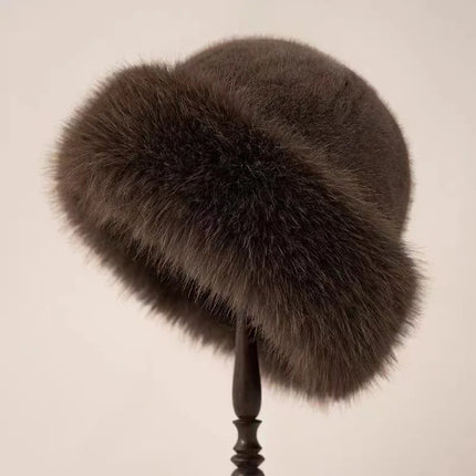Eleganza Fiorentina Fur Hat Brown Hats