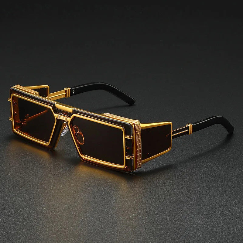 VANTAGE-X Sunglasses – Cyber-Luxe Visionary Eyewear Brown Sunglasses