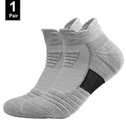 Men’s Anti-Slip Cotton Sports Socks – Breathable, Odor-Free 1pair-short-grey Men's Accessories