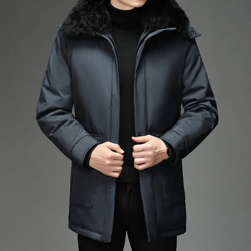 Alpaca Hooded Coat Blue Coat