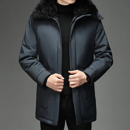 Alpaca Hooded Coat Blue Coat