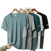 Men’s Summer Ice Silk Running T‑Shirt Men T-Shirts