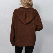 Women’s Knit Hooded Cardigan Cardigan