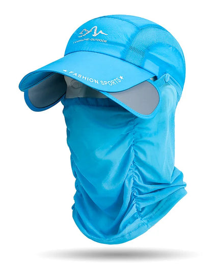 360° Portable Fishing Sun Hat Sky Blue Hats