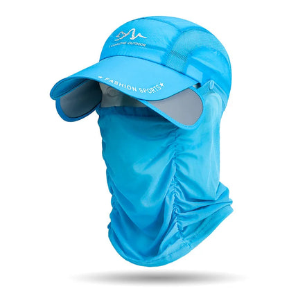 360° Portable Fishing Sun Hat Sky Blue Hats