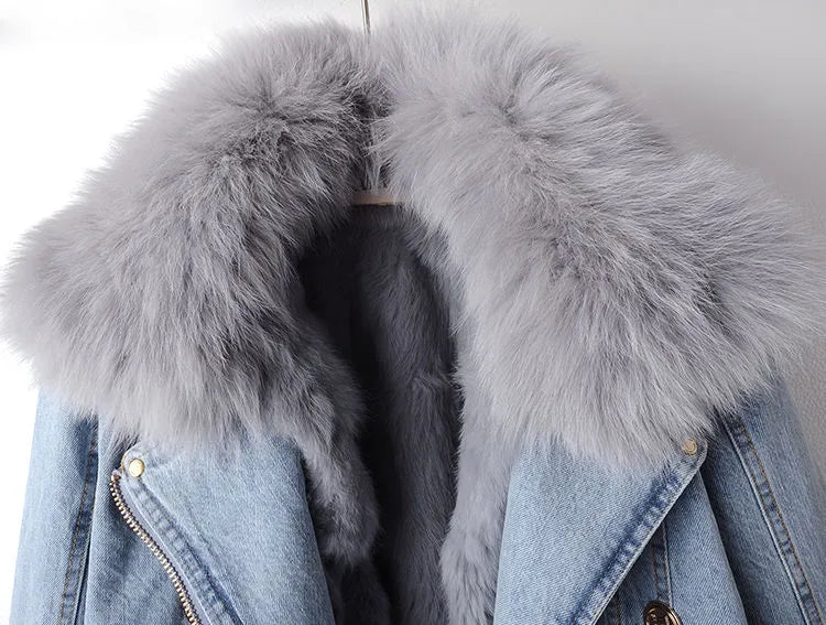 Eliza | Elegance Denim & Fur Jacket Eliza | Elegance Denim & Pelz Jacke - €64