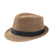 Stylish Wide-Brim Straw Hat for Summer Sun khaki Adult Hats