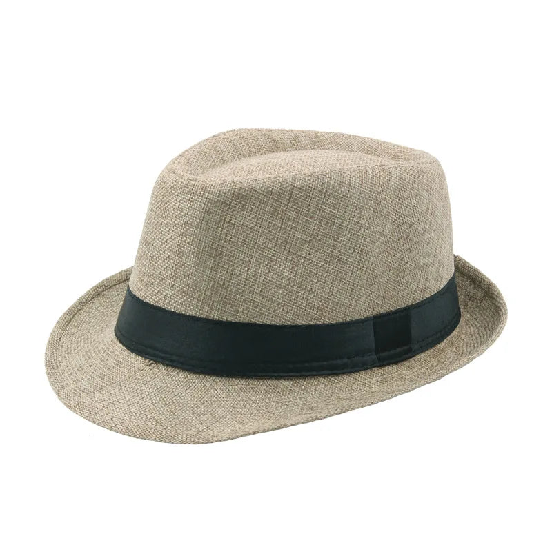 Stylish Wide-Brim Straw Hat for Summer Sun light khaki Adult Hats