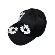 Unisex Denim Tears Kapok Embroidered Baseball Cap – Flat Brim Adjustable Sun Hat Black One Size Fits All Hats