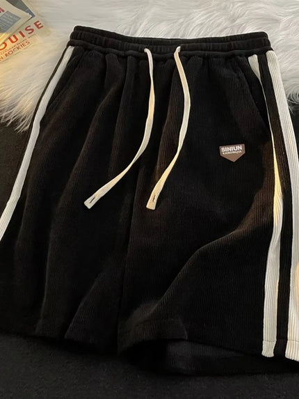 Retro Loose Shorts for Men black Men Shorts