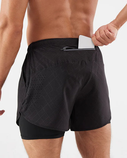 Men's 2-in-1 Quick-Dry Running Shorts with Phone Pocket Shorts