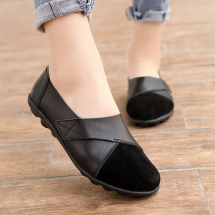 Comfy Premium Leather Orthopedic Loafers Black Shoes & Sandals