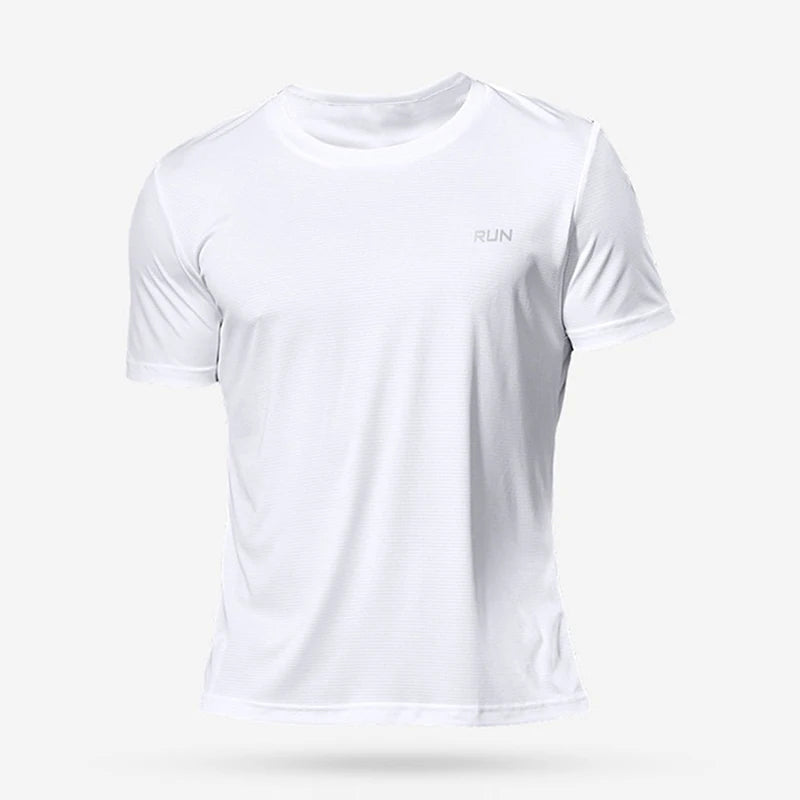 Quick-Dry Compression Athletic Tee – Lightweight Gymwear WHITE T Shirts