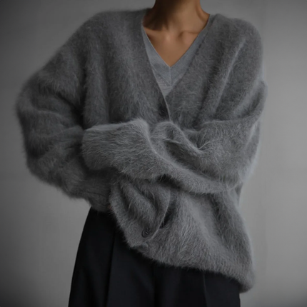 HAILEY | COMFORTABLE CARDIGAN Dark Gray Blazer