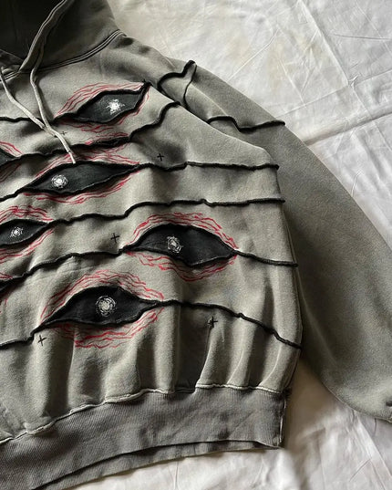 Harajuku Retro Patchwork Hoodie Hoodie