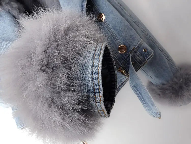 Eliza | Elegance Denim & Fur Jacket Eliza | Elegance Denim & Pelz Jacke - €64