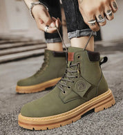 Charles™ - Comfortable Warm Lace-up Boots Green