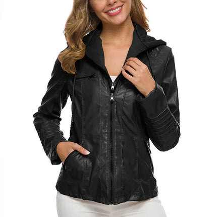 Harriet™ | Refined Classic Leather Jacket Black Jackets