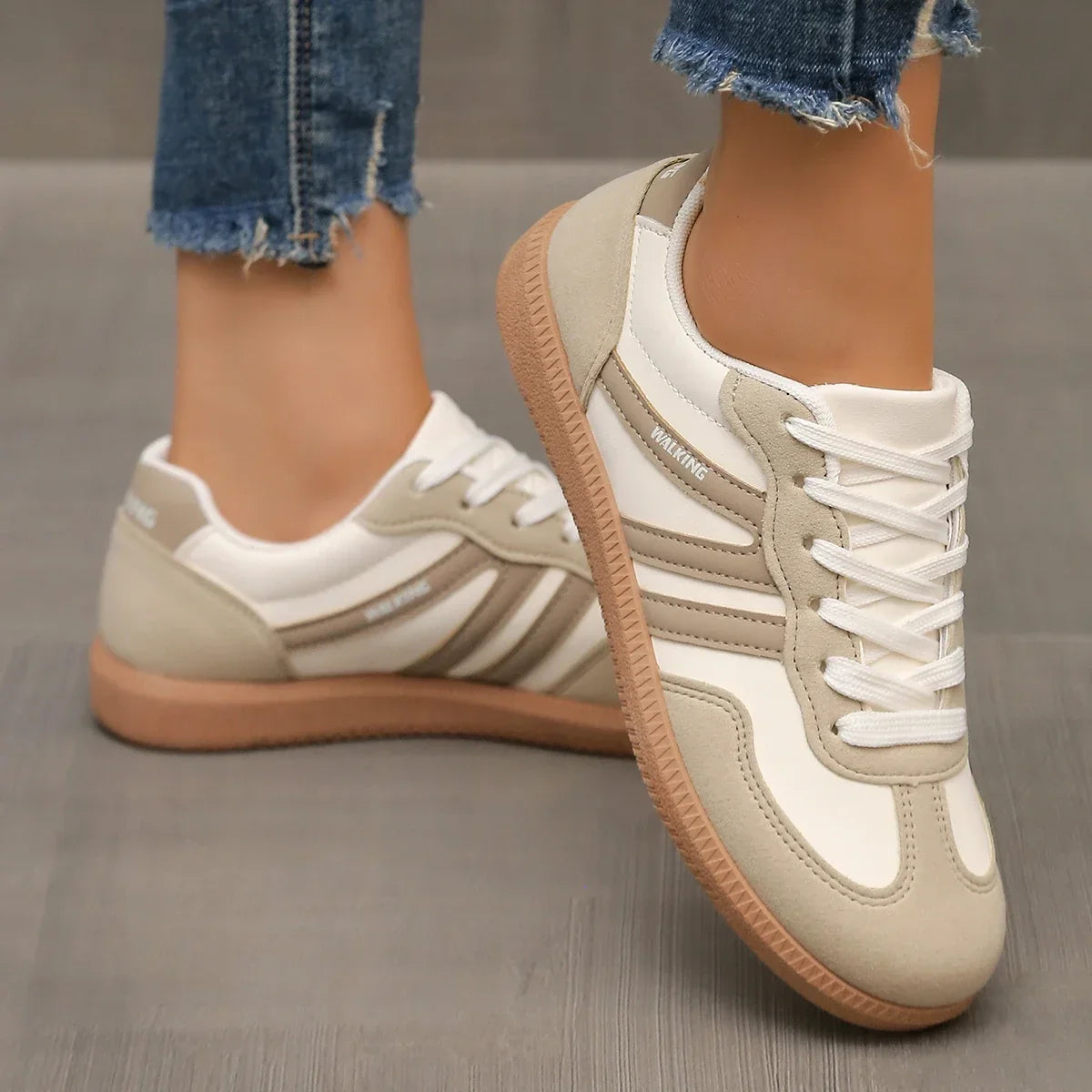 Women’s Orthopedic Walking Sneakers Beige Sneaker