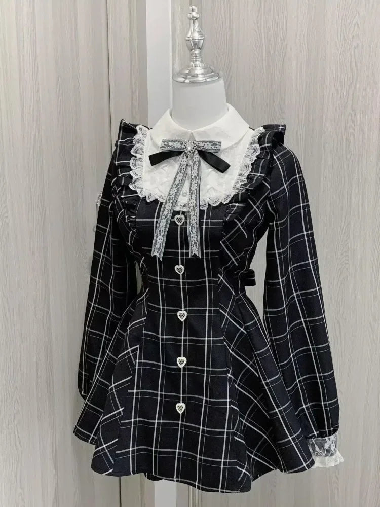 Kawaii Lolita Dress Cat Bow Black Dresses