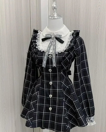 Kawaii Lolita Dress Cat Bow Black Dresses
