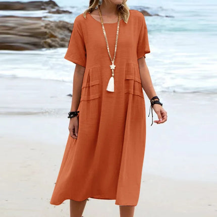 Aurora | Midi Dress Orange Dresses