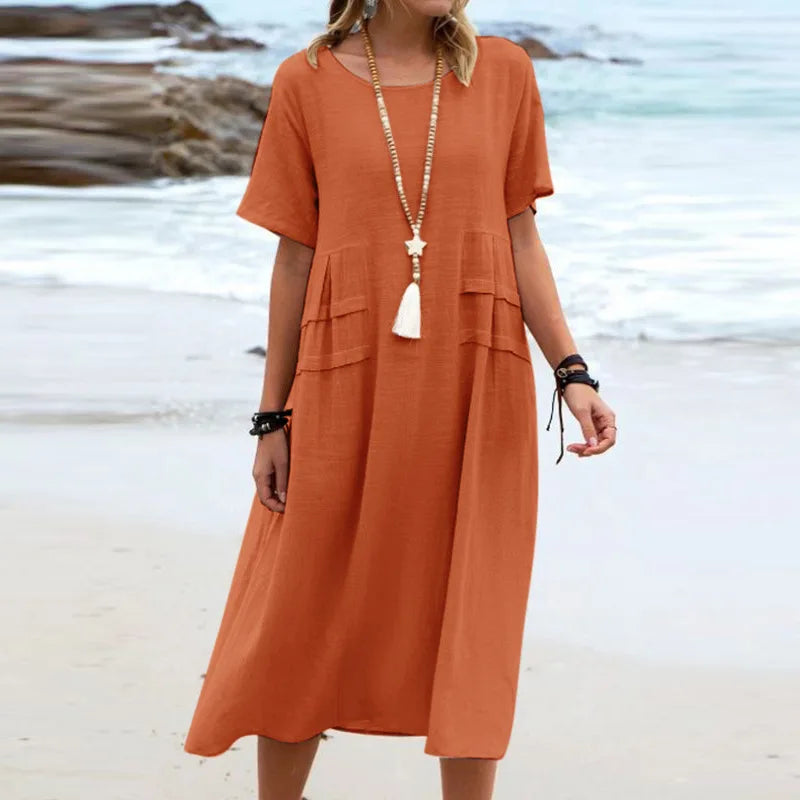 Stella™ | Lightweight Breathable Summer Dress Orange Dresses