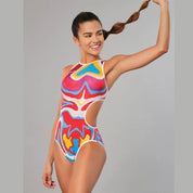 Women's Backless One-Piece Triathlon Swimsuit Without chest pad1 Swimsuit