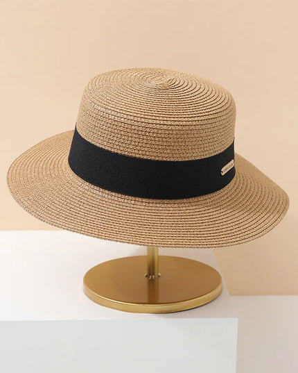 Elegant Summer Straw Hat for Women khaki Hats