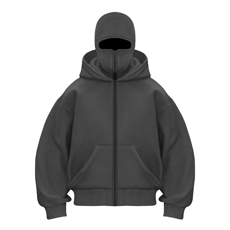 Benj™ | Urban Tactical Mask Hoodie Dark Gray Jackets