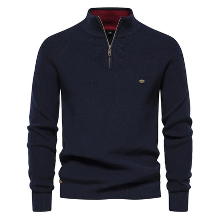 Max | Stylish Zip-Up Sweater Navy