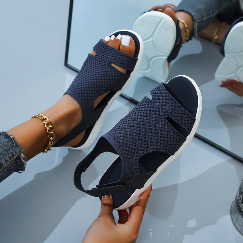 Ellery™ | Open Toe Orthopedic Sandals Dark blue Shoes & Sandals