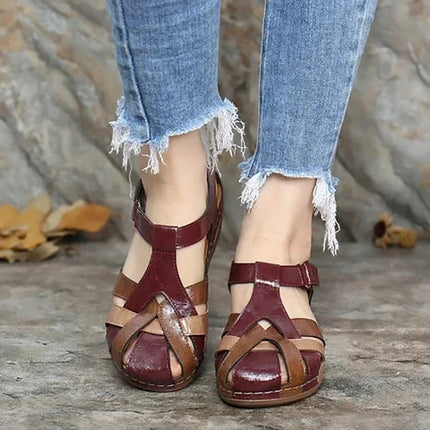 Melody™ | Casual Orthopedic Wedge Sandals Maroon